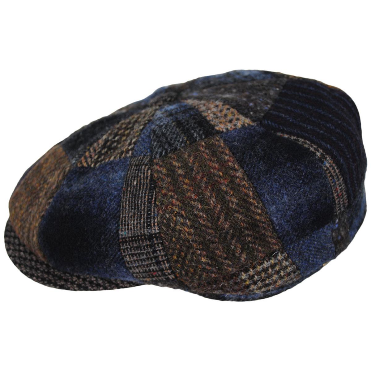 Stetson | Hatteras Patchwork Newsboy Cap | 160180 | profile | MULTICOLOR PATCHWORK