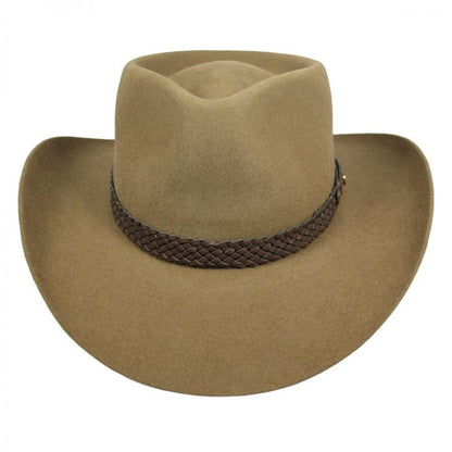 Akubra | Snowy River Fur Felt Australian Western Hat | 131700 | front | SANTONE FAWN