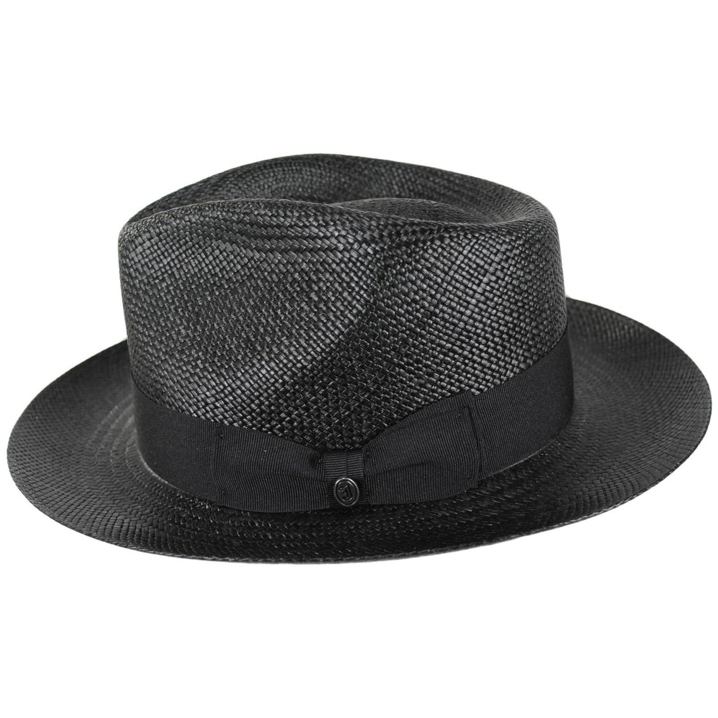 Jaxon Hats | Humphrey Grade 8 Panama Straw Fedora Hat | 127153 | profile | BLACK
