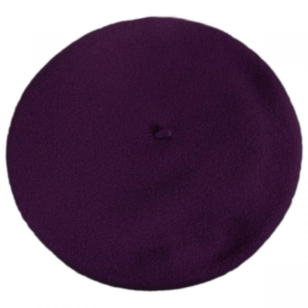 Heritage par Laulhere | Authentique Classic Wool Beret | 151058 | profile | PLUM