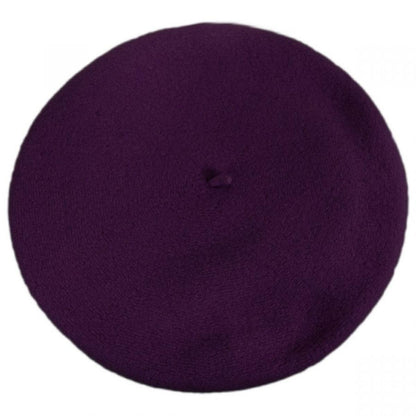 Heritage par Laulhere | Authentique Classic Wool Beret | 151058 | profile | PLUM