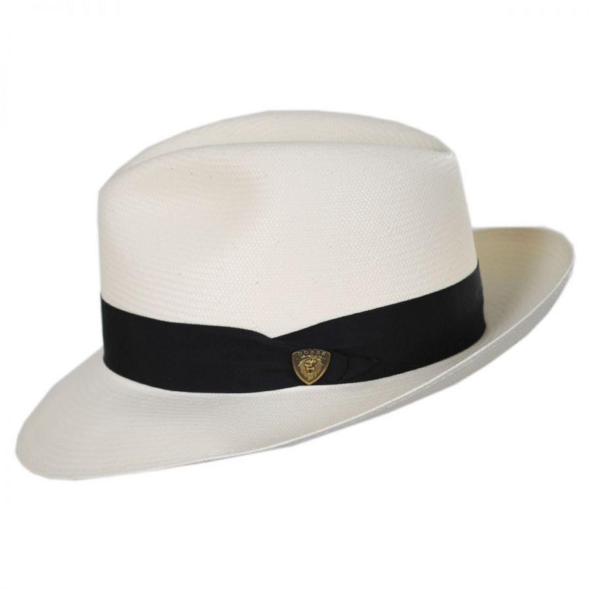 Dobbs | Center Pinch Shantung Straw Fedora Hat | 126984 | profile | NATURAL