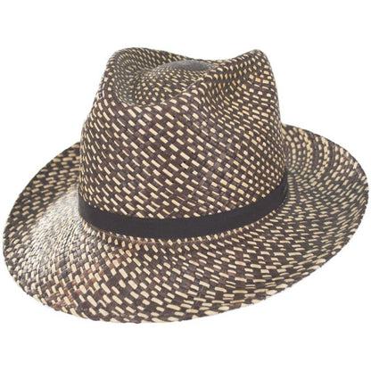 Bailey 1922 | Phineas Two Tone Panama Straw Fedora Hat | 127733 | lead | OAK/NATURAL