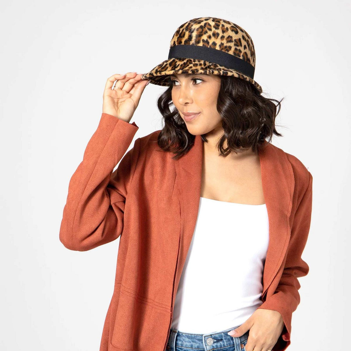 San Diego Hat Company | Leopard Cloche Hat | 125221 | lsmone | LEOPARD