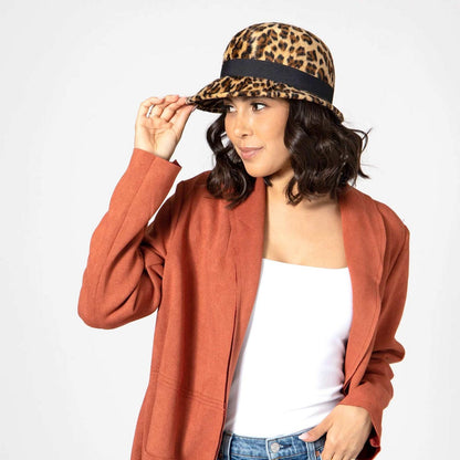San Diego Hat Company | Leopard Cloche Hat | 125221 | lsmone | LEOPARD