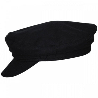 Jaxon Hats | Wool Fiddler's Cap | 181010 | profile | BLACK