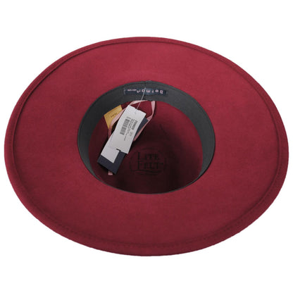 Betmar | Katie Wool Felt Safari Fedora Hat | 123175 | under | CRIMSON