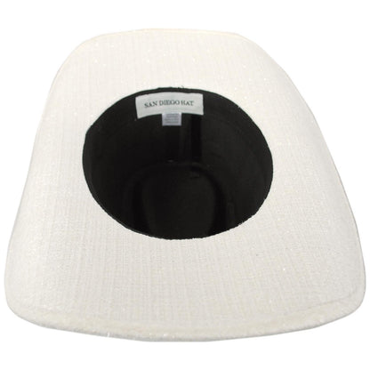 San Diego Hat Company | Stardust Boucle Tweed Cowboy Hat | 108668 | under | IVORY