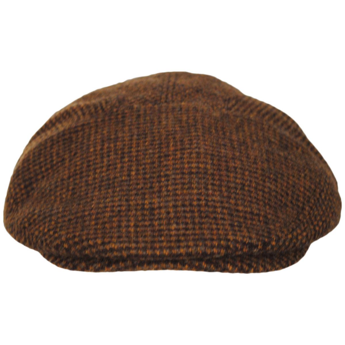 Bailey 1922 | Penner Wool Blend Check Ivy Cap | 167228 | front | TAN SUB CHECK