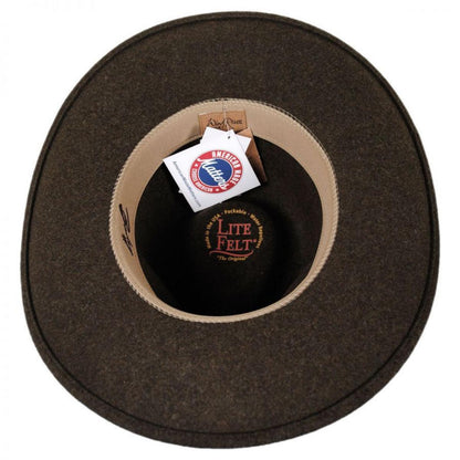 Bailey Western | Palisade Crushable Wool LiteFelt Western Hat | 130143 | under | OLIVE MIX