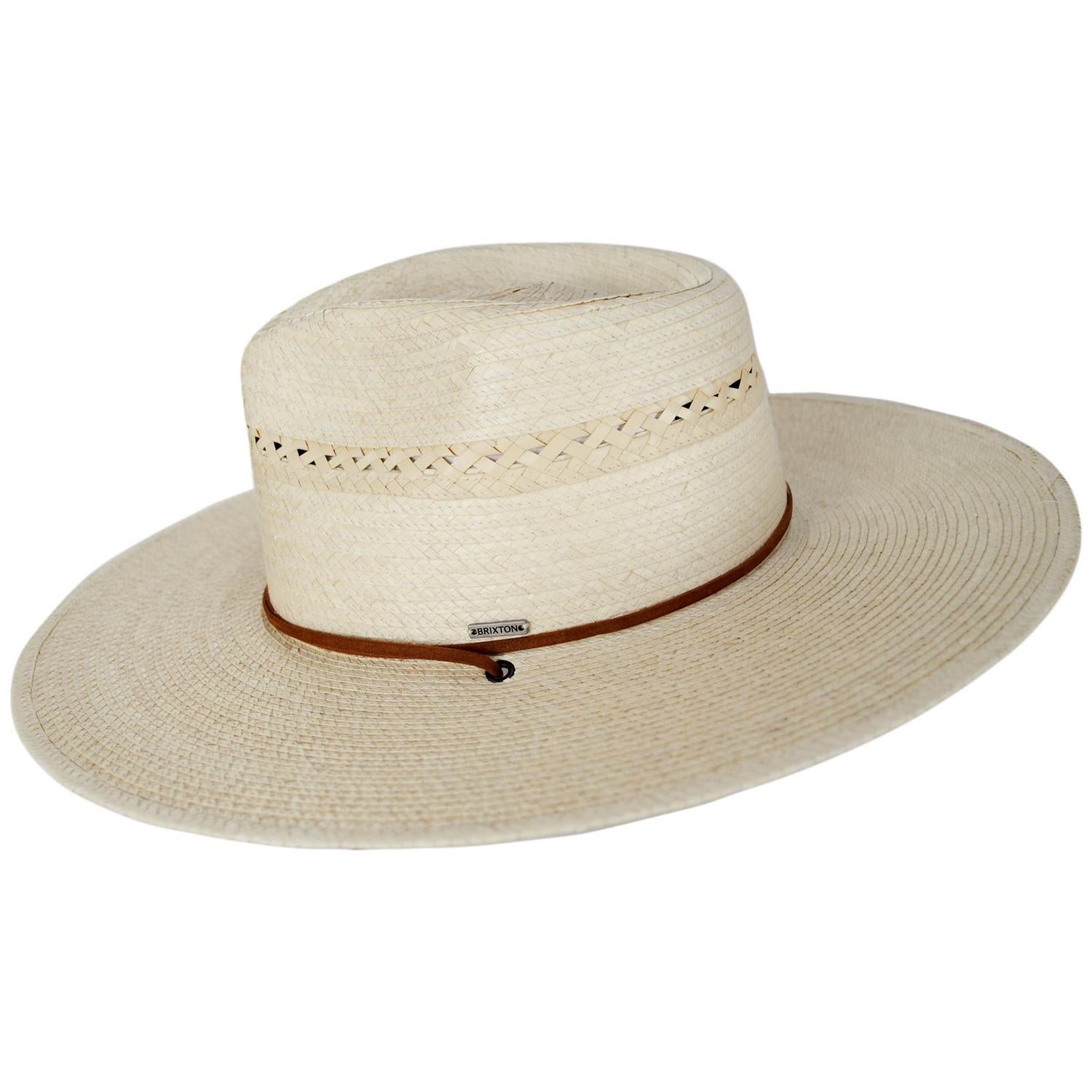 BRIXTON HATS | Beck Palm Straw Rancher Fedora Hat | 128367 | profile | NATURAL