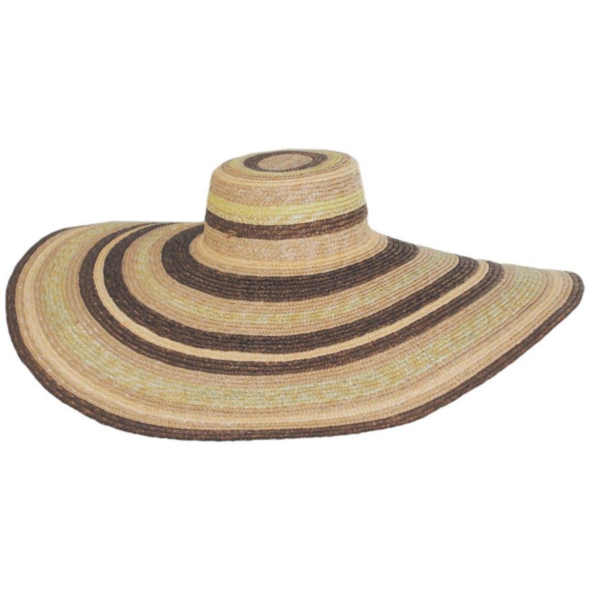 San Diego Hat Company | Milan Stripe Wide Brim Wheat Straw Sun Hat
