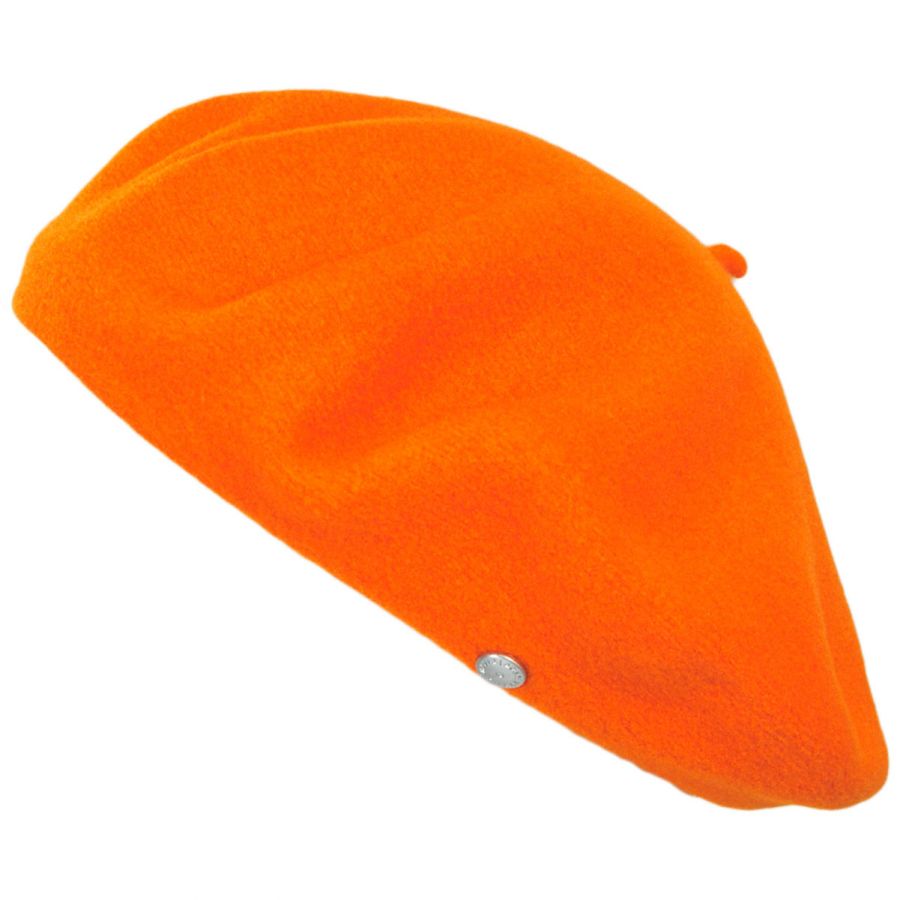 Heritage par Laulhere | Authentique Classic Wool Beret | 151058 | lead | ORANGE