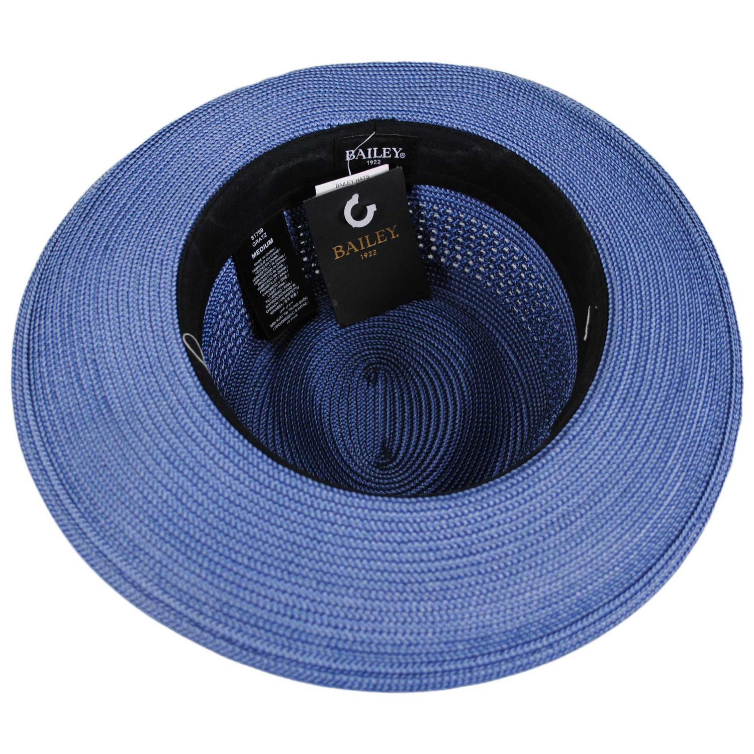Bailey 1922 | Gratz PP Braid Straw Fedora | 127930 | under | BLUE