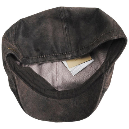Stetson | Distressed Pigskin Leather Pub Ivy Cap | 160196 | under | BROWN