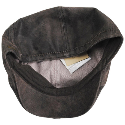 Stetson | Distressed Pigskin Leather Pub Ivy Cap | 160196 | under | BROWN
