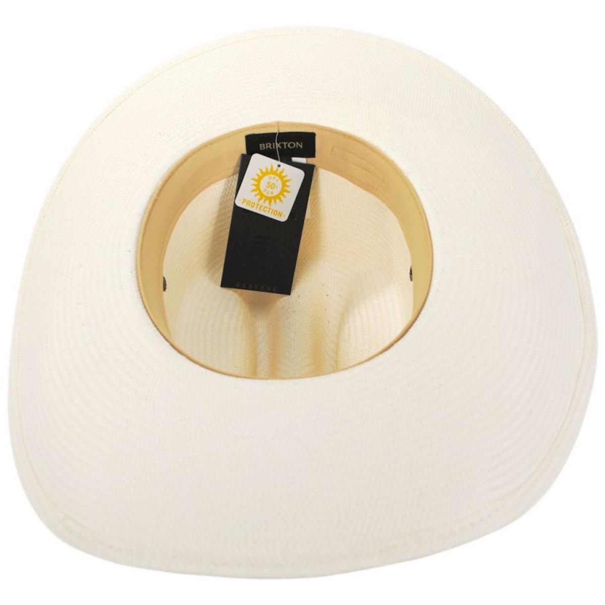 BRIXTON HATS | El Paso Reserve Shantung Straw Western Hat | 128352 | under | OFF WHITE