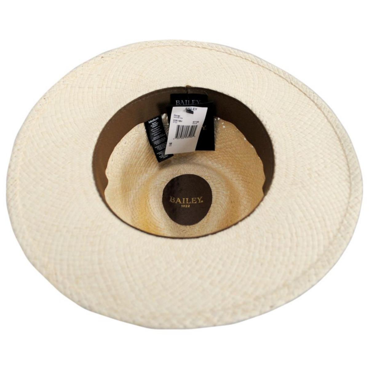 Bailey 1922 | Horan Panama Straw Fedora Hat | 127732 | under | NATURAL