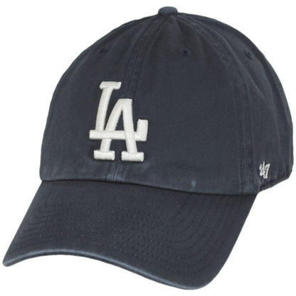 47 Brand | Los Angeles Dodgers MLB Clean Up Strapback Baseball Cap Dad Hat | 203042 | lead | NAVY WASH