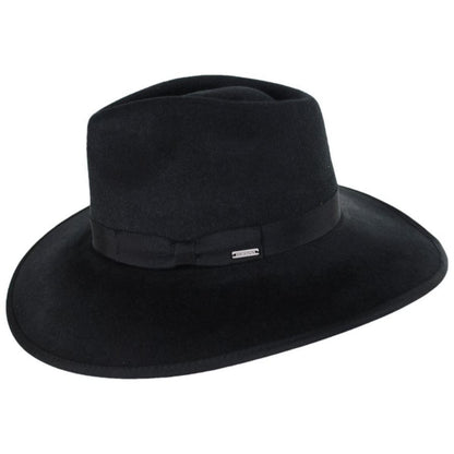 BRIXTON HATS | Jo Wool Felt Rancher Fedora Hat | 123929 | profile | BLACK