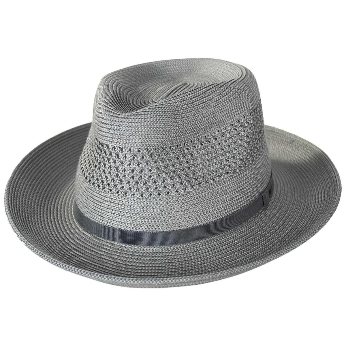 Bailey 1922 | Gratz PP Braid Straw Fedora - Grey | 127930G | lead | GREY