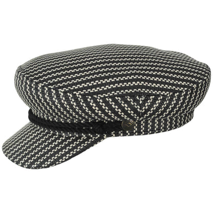 BRIXTON HATS | Fiddler Toyo Straw Lightweight Fisherman Cap | 181362 | profile | BLACK/NATURAL STRAW