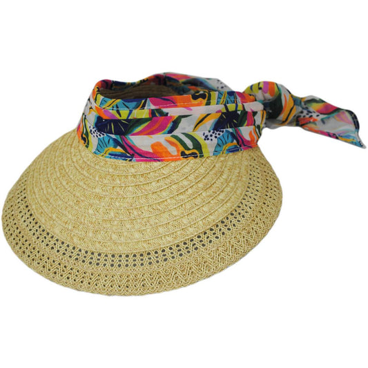 Cappelli | Nohea Toyo Straw Visor | 195038 | lead | NATURAL