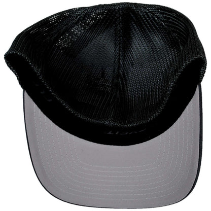 Flexfit | Tonal Mesh Trucker Flexfit Fitted Baseball Cap | 221501 | under | BLACK