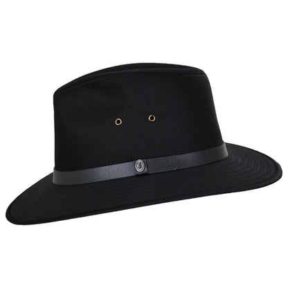 Jaxon Hats | Wholesale Cotton Safari Fedora Hat B2B Pre-Pack | B2B147250 | profile | BLACK