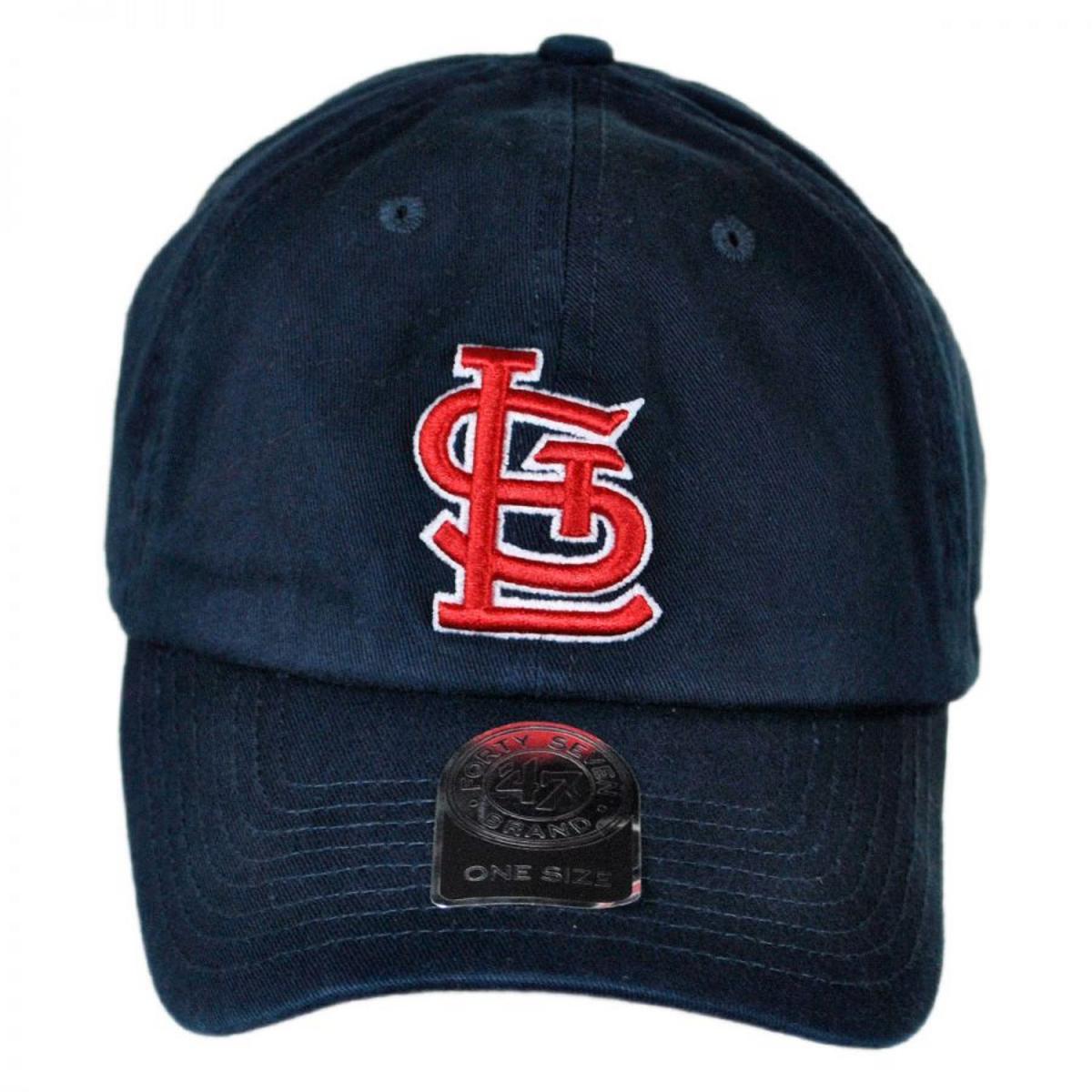 47 Brand | St Louis Cardinals MLB Clean Up Strapback Baseball Cap Dad Hat | 203133 | front | NAVY