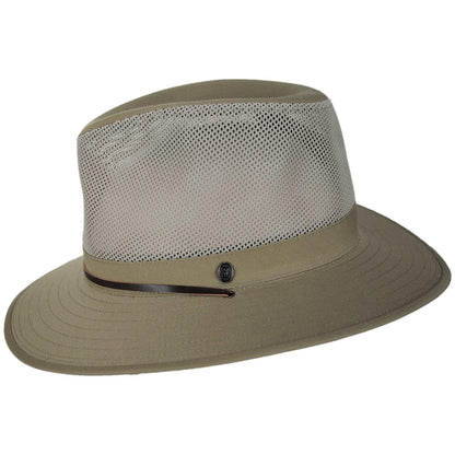 Jaxon Hats | Mesh Crown Aussie Hat | 147249 | profile | KHAKI