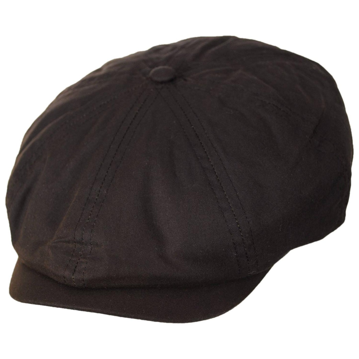 Jaxon & James | British Millerain Wax Cotton Newsboy Cap | 170010 | lead | BROWN