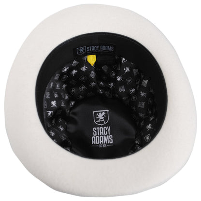 Stacy Adams | Wool Felt Derby Hat | 130454 | under | IVORY