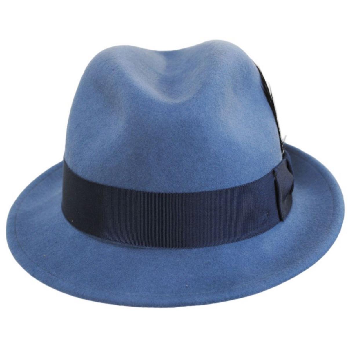 Bailey 1922 | Tino Wool LiteFelt Trilby Fedora Hat | 130008 | front | VINTAGE BLUE