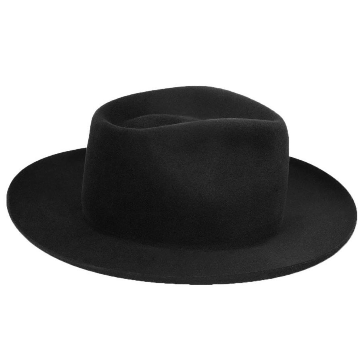 Bailey 1922 | Barksdale Polished Wool Felt Fedora Hat | 130362 | profile | BLACK