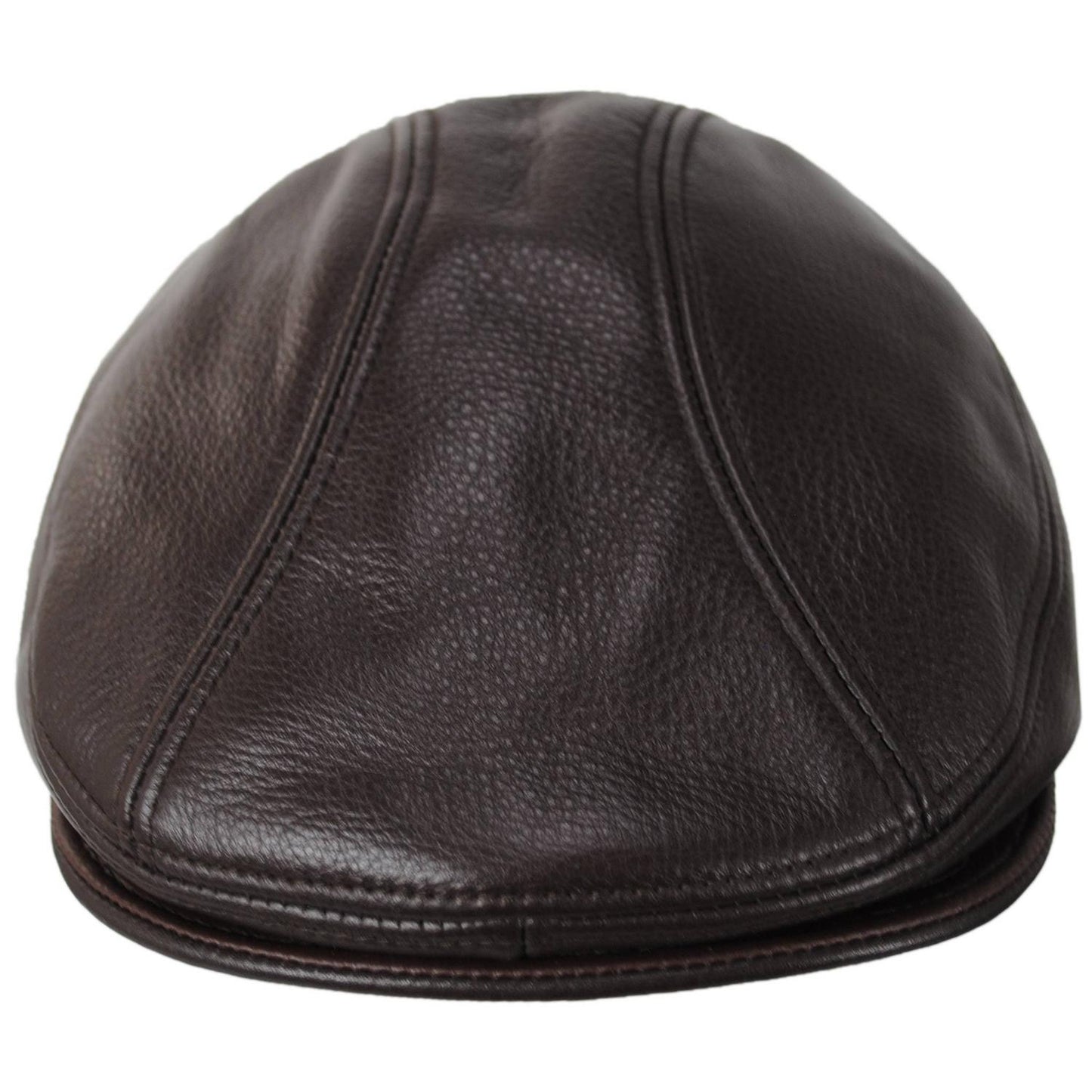 NEW YORK HAT CO | 1900 Lambskin Leather Ivy Cap | 161105 | front | BROWN
