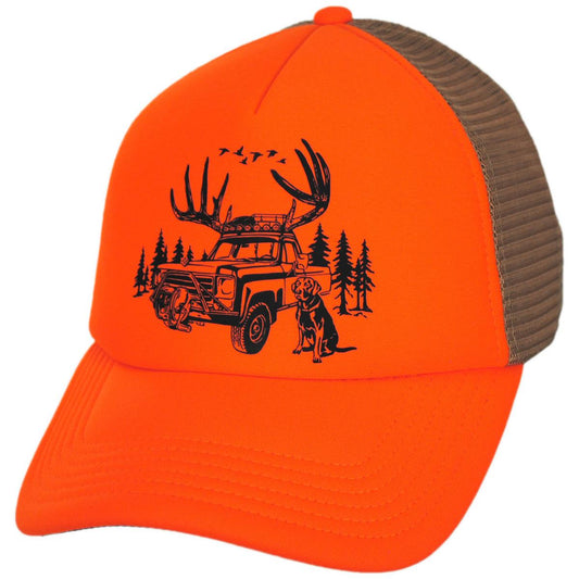 Columbia Sportswear | PHG Timberbuck Foam Mesh Trucker Snapback Baseball Cap | 400086 | lead | BLAZE