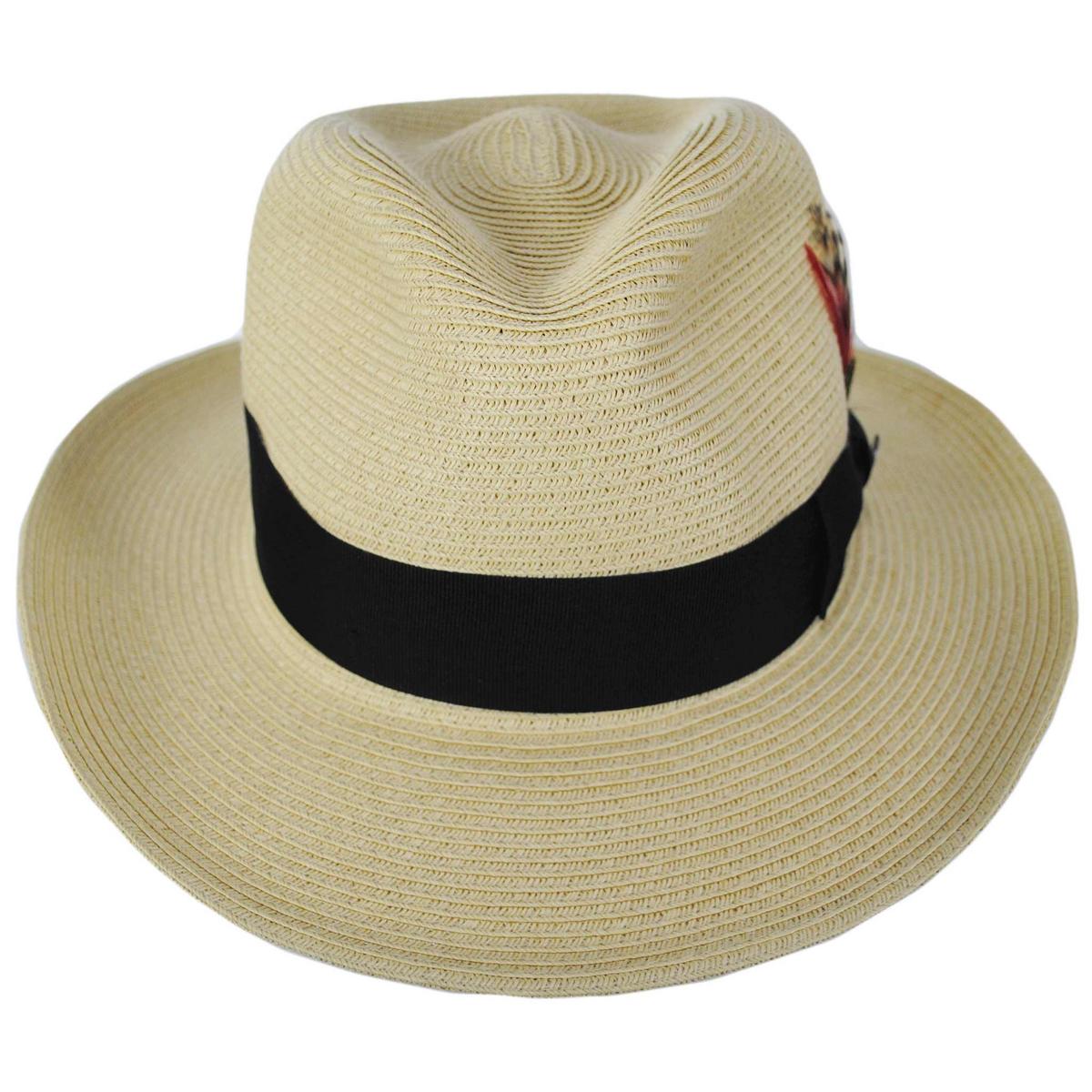 Jaxon Hats | Summer C-Crown Toyo Straw Fedora Hat | 129010 | front | NATURAL