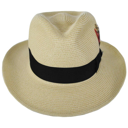 Jaxon Hats | Summer C-Crown Toyo Straw Fedora Hat | 129010 | front | NATURAL