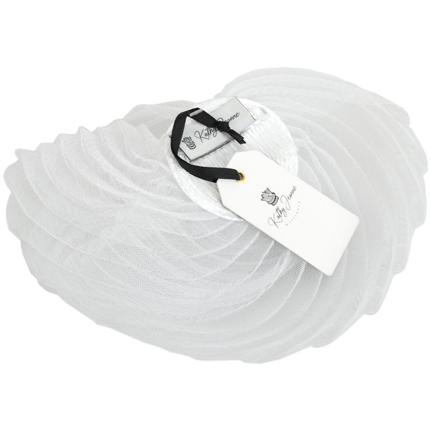 Kathy Jeanne | Fuego Horsehair Mesh Fascinator Hat | 122437 | front | WHITE