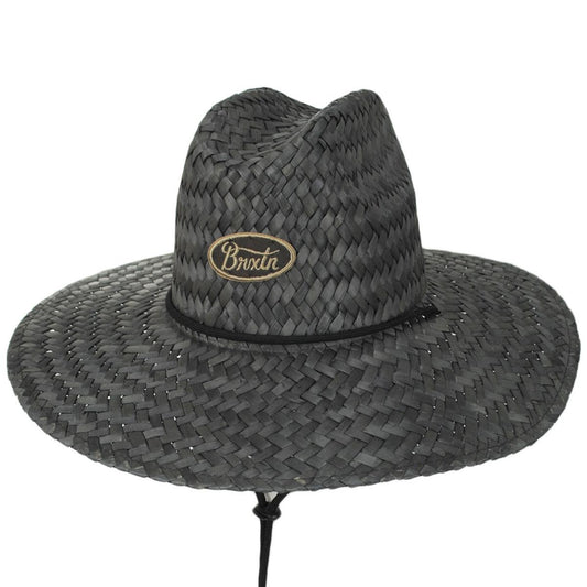 BRIXTON HATS | Parsons Palm Leaf Straw Lifeguard Hat | 128350 | lead | DEEP BROWN