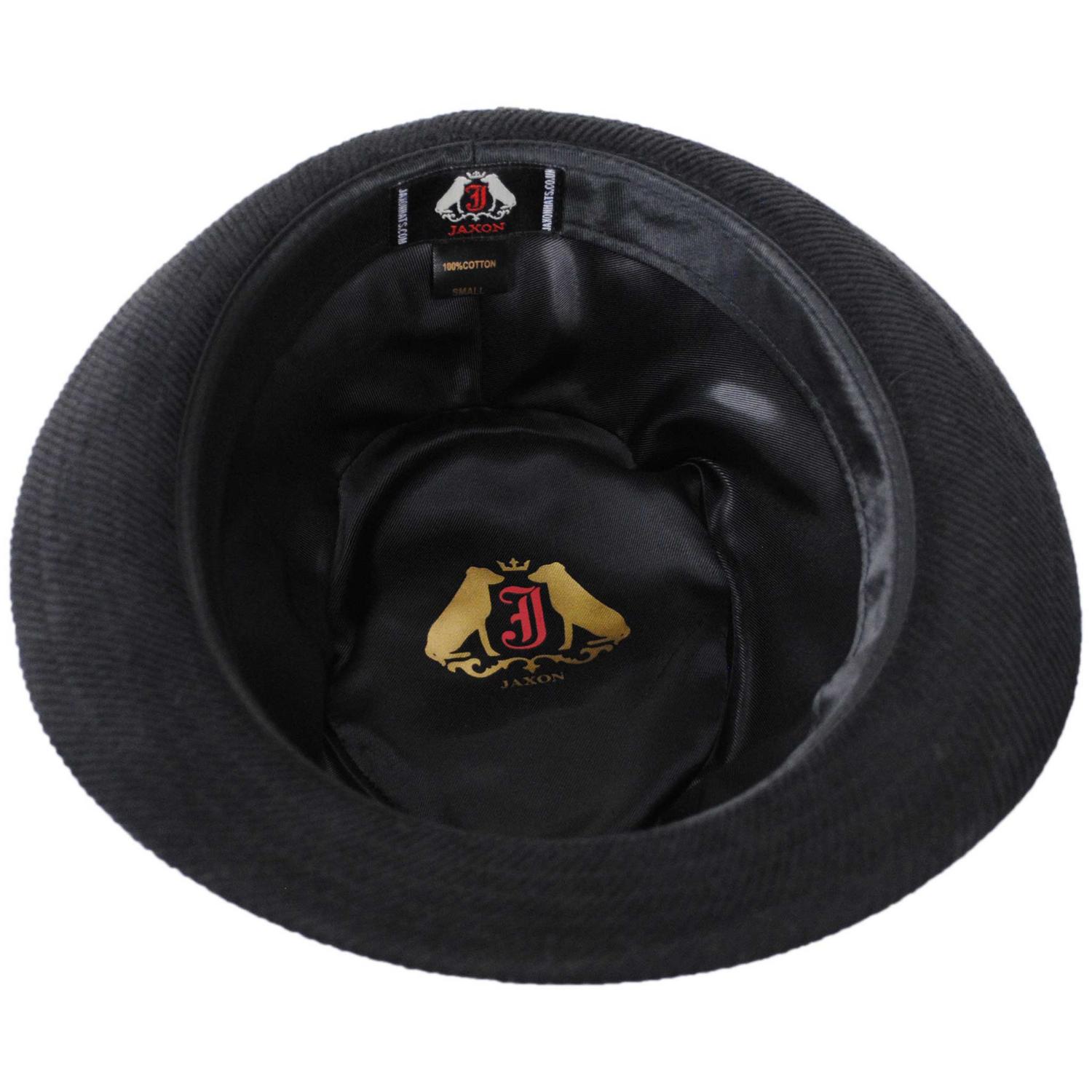 Jaxon Hats | Corduroy C-Crown Trilby Fedora Hat | 142307 | under | BLACK
