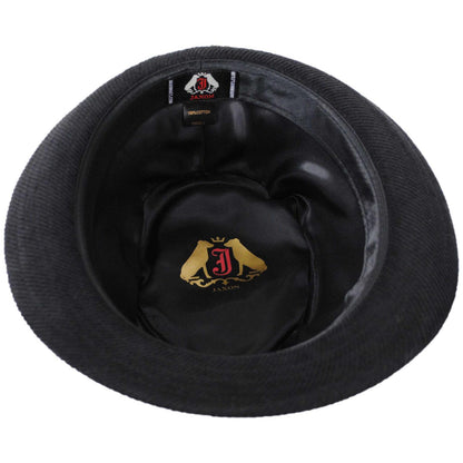 Jaxon Hats | Corduroy C-Crown Trilby Fedora Hat | 142307 | under | BLACK