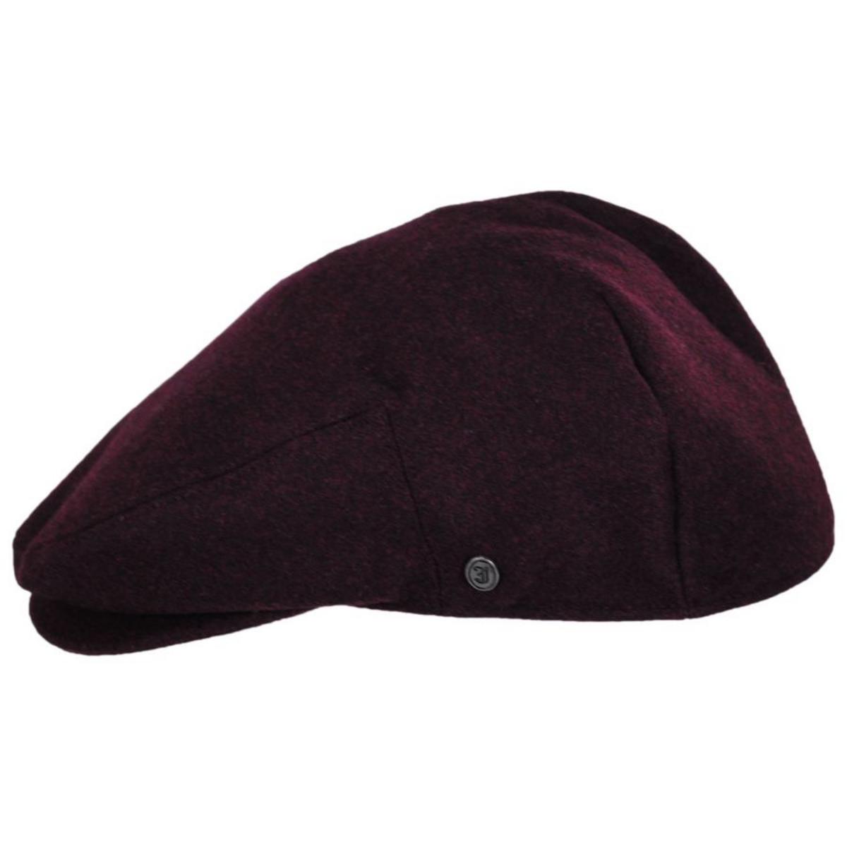 Jaxon Hats | Harlem Wool Blend Ivy Cap | 167733D | profile | BURGUNDY