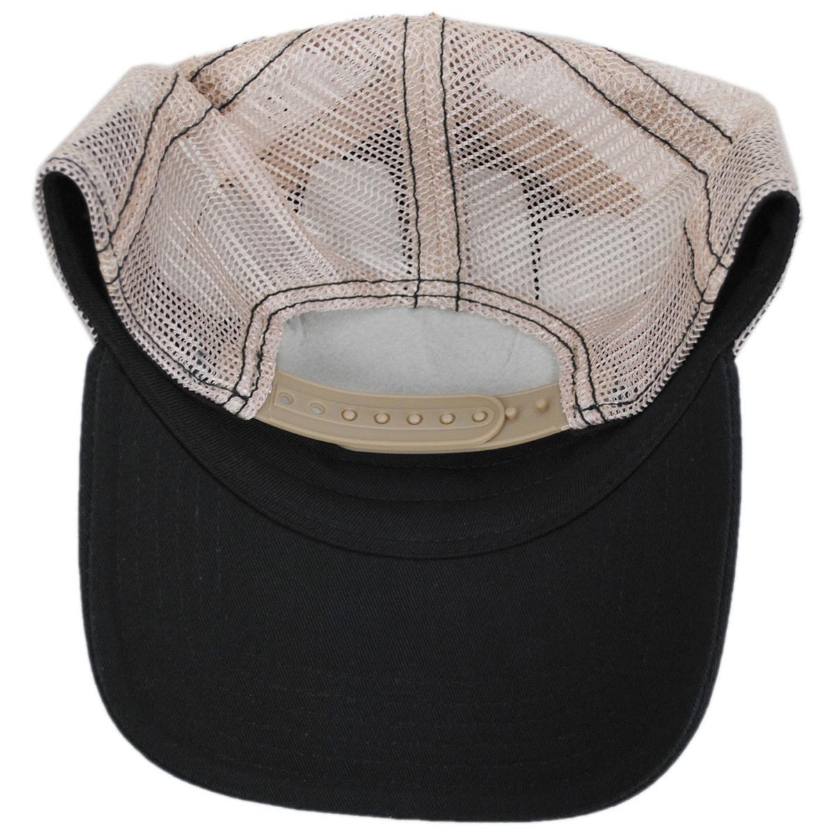 Dorfman Pacific | Cotton Mesh Snapback Baseball Cap | 200192 | under | BLACK