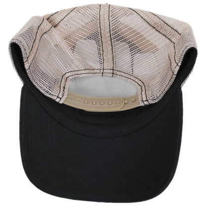 Dorfman Pacific | Cotton Mesh Snapback Baseball Cap | 200192 | under | BLACK
