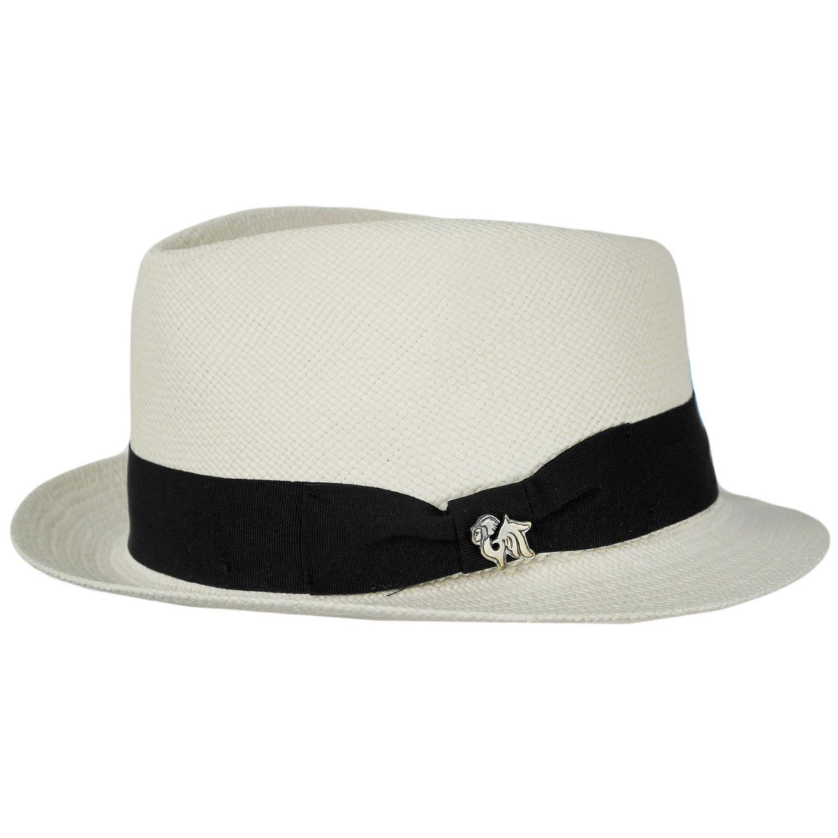 Bigalli | Boston Panama Straw Trilby Fedora Hat | 129202 | profile | WHITE