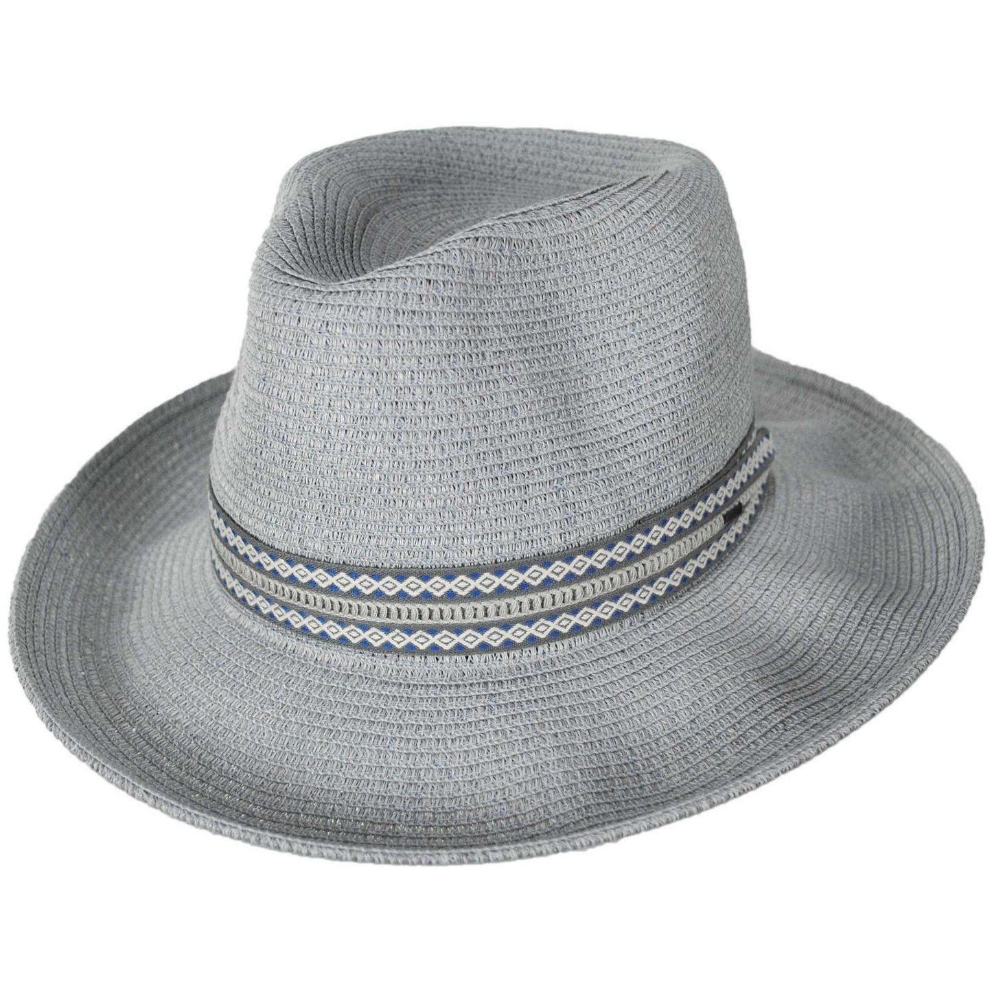 Bailey 1922 | Deven Braided Toyo Straw Fedora Hat | 127941 | lead | GREY
