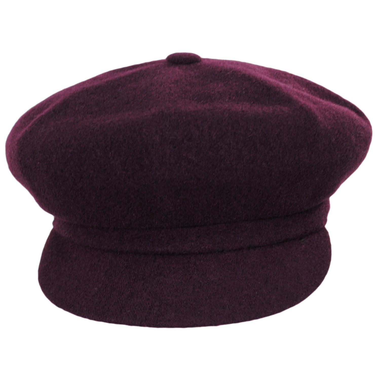 Kangol | Spitfire Wool Newsboy Cap | 160801 | front | WINE