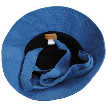 Scala | Bernadette Cotton Bucket Hat | 106438 | under | BLUE